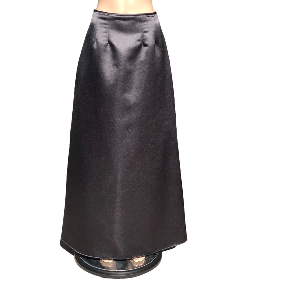 Vintage Scott McClintock black satin maxi skirt Sz 8